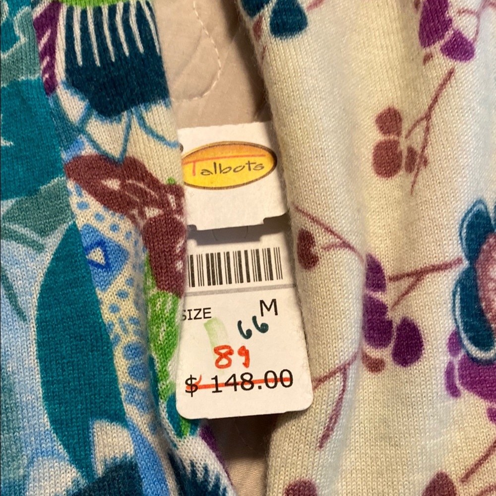 Talbots Cashmere Floral Sweater size M - Picture 2 of 8